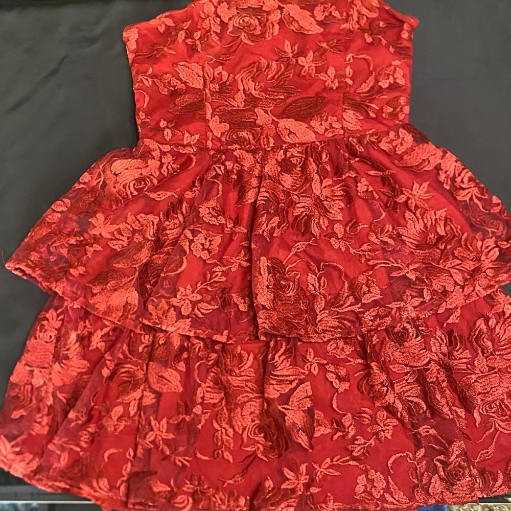 Altar’d State Red Strapless Dress - Picture 3 of 6